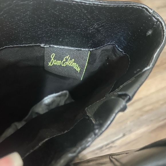 Sam Edelman Fairbanks EUC tall black leather boots with gold buckle details 7.5 - Picture 6 of 9